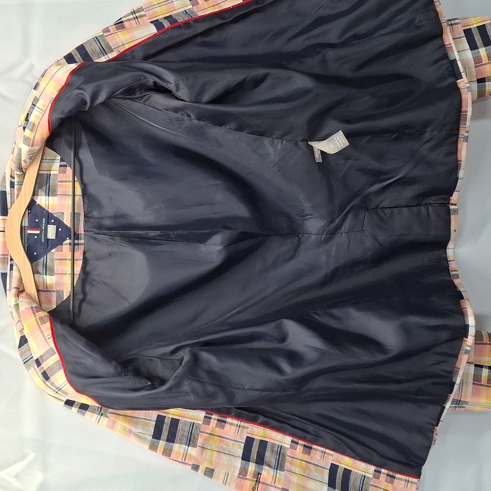 Sold! Tommy Hilfiger Mixed Madras Plaid Blazer Jacket Multicolor 12 NWOT - Picture 10 of 13